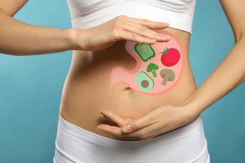 woman-with-image-stomach-full-food-drawn-her-belly-against-light-blue-background-closeup-healthy-eating-habits woman-with-image-stomach-full-food-drawn-her-belly-against-light-blue-background-closeup-healthy-eating-habits